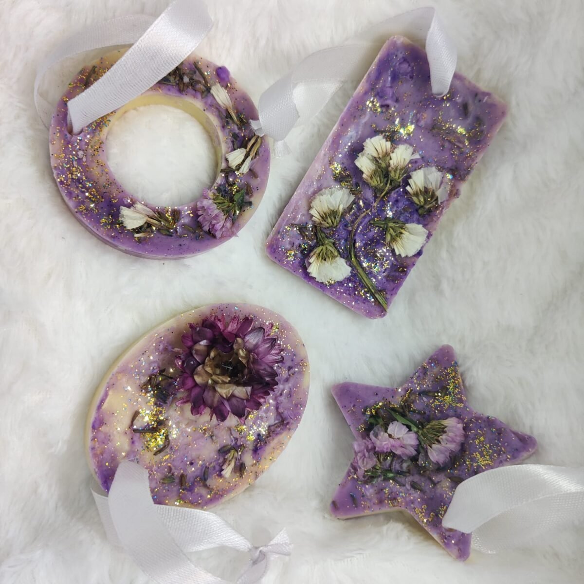 Closet Wax Sachets - Lavender and Cherry blossoms