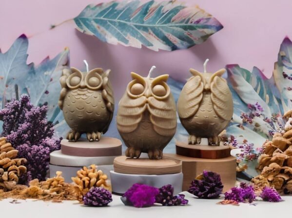 Lucky Mascot Owl Candles