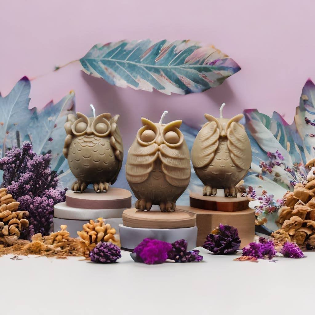 Lucky Mascot Owl Candles