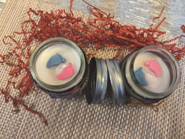 JAR - Baby Shower Candle-3"  X 3"-Pack of 2