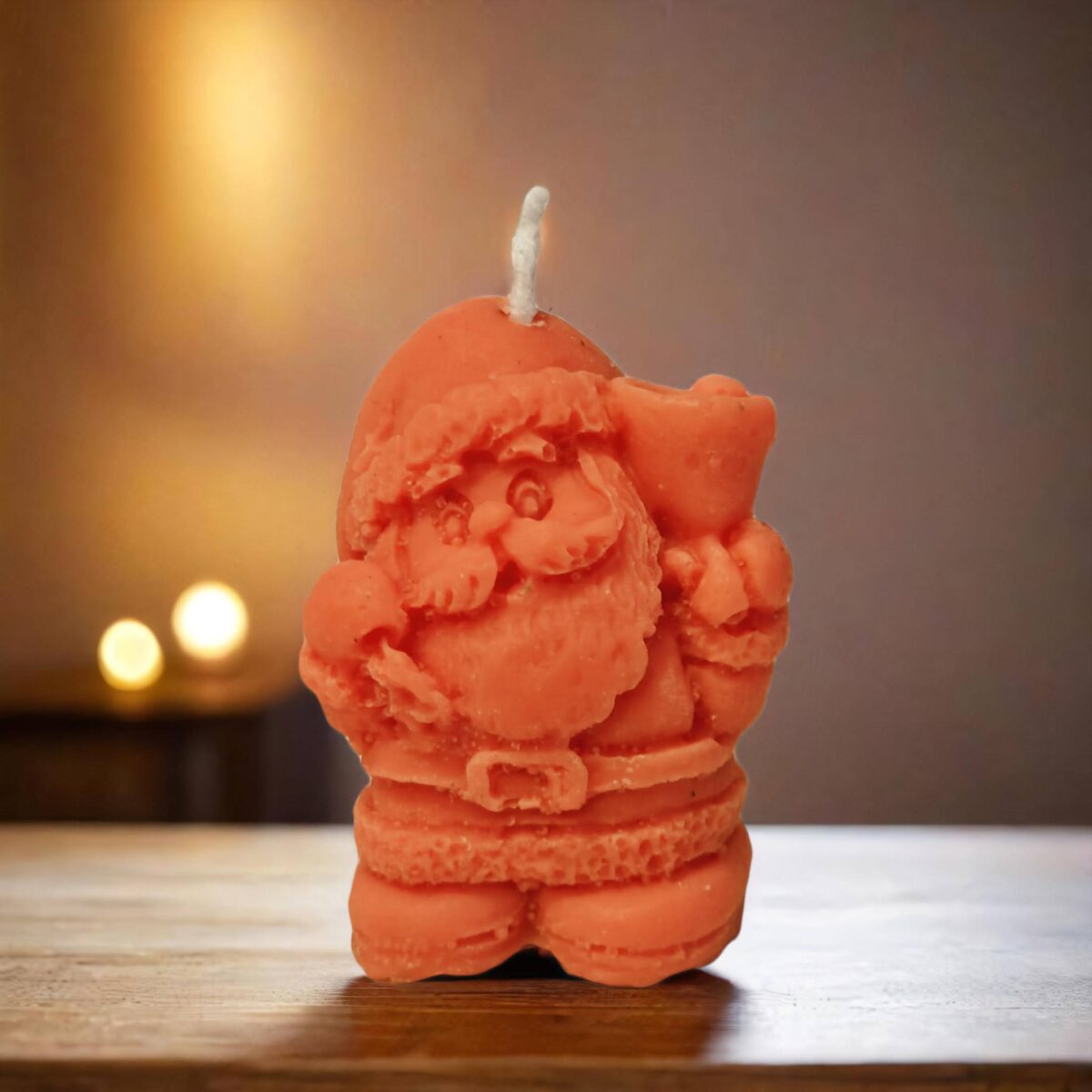 Santa Molded Candle - Xmas, Small Size, 2 Pack (Pink, Red) - Image 2