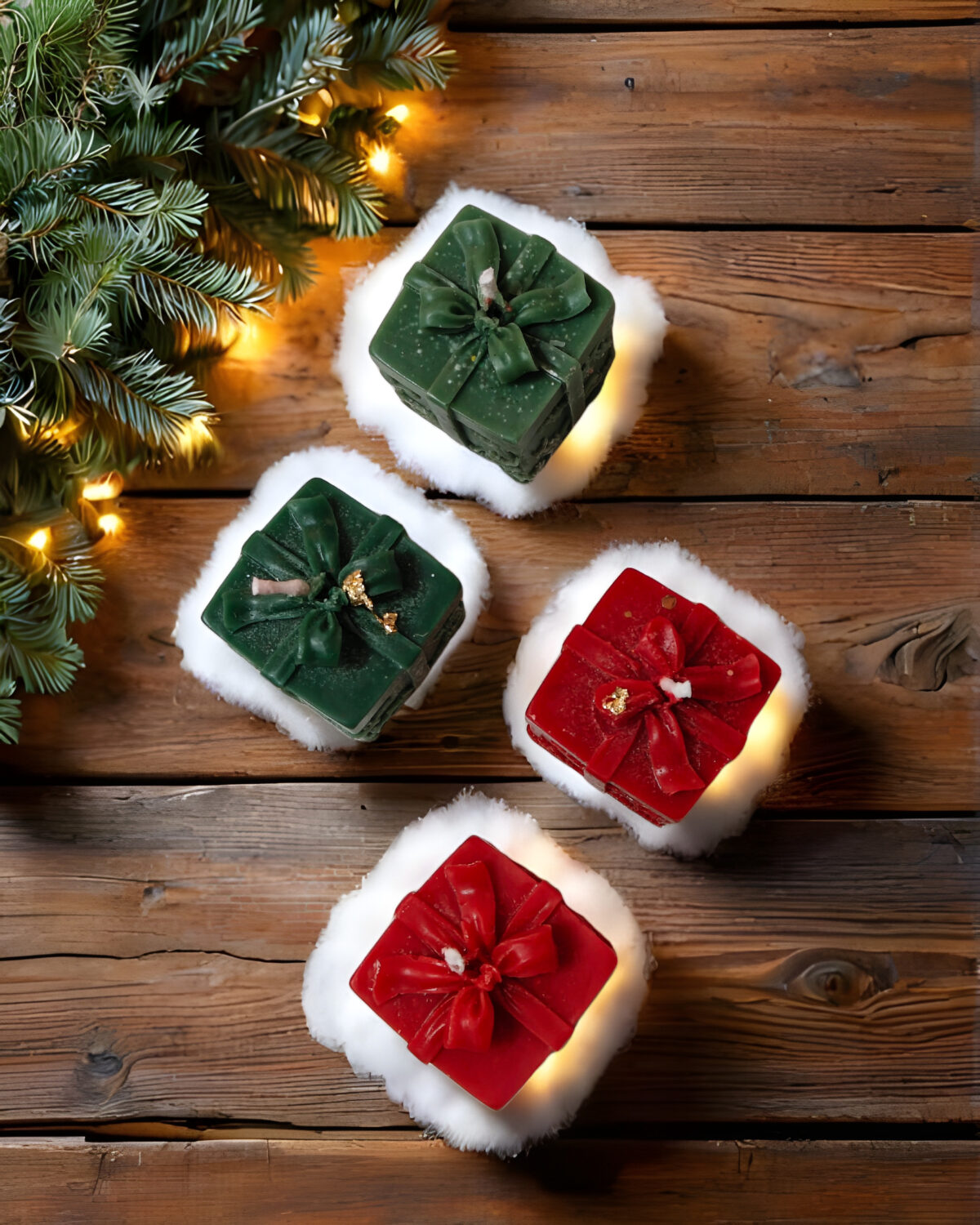 Gift Box Shaped Candles - Xmas & Gifting | Pack of 4