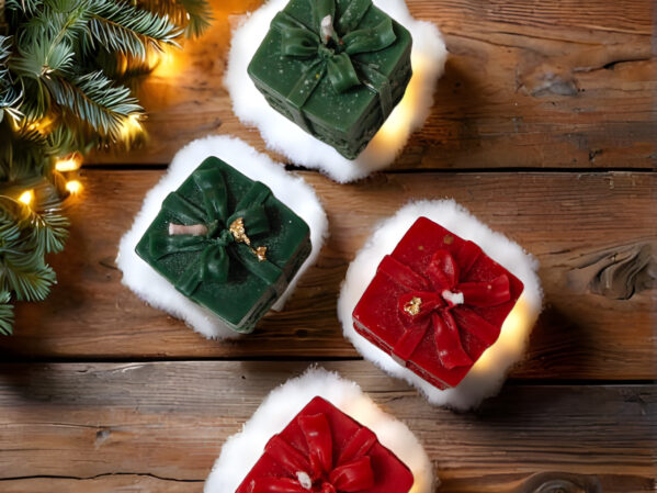 Gift Box Shaped Candles - Xmas & Gifting | Pack of 4