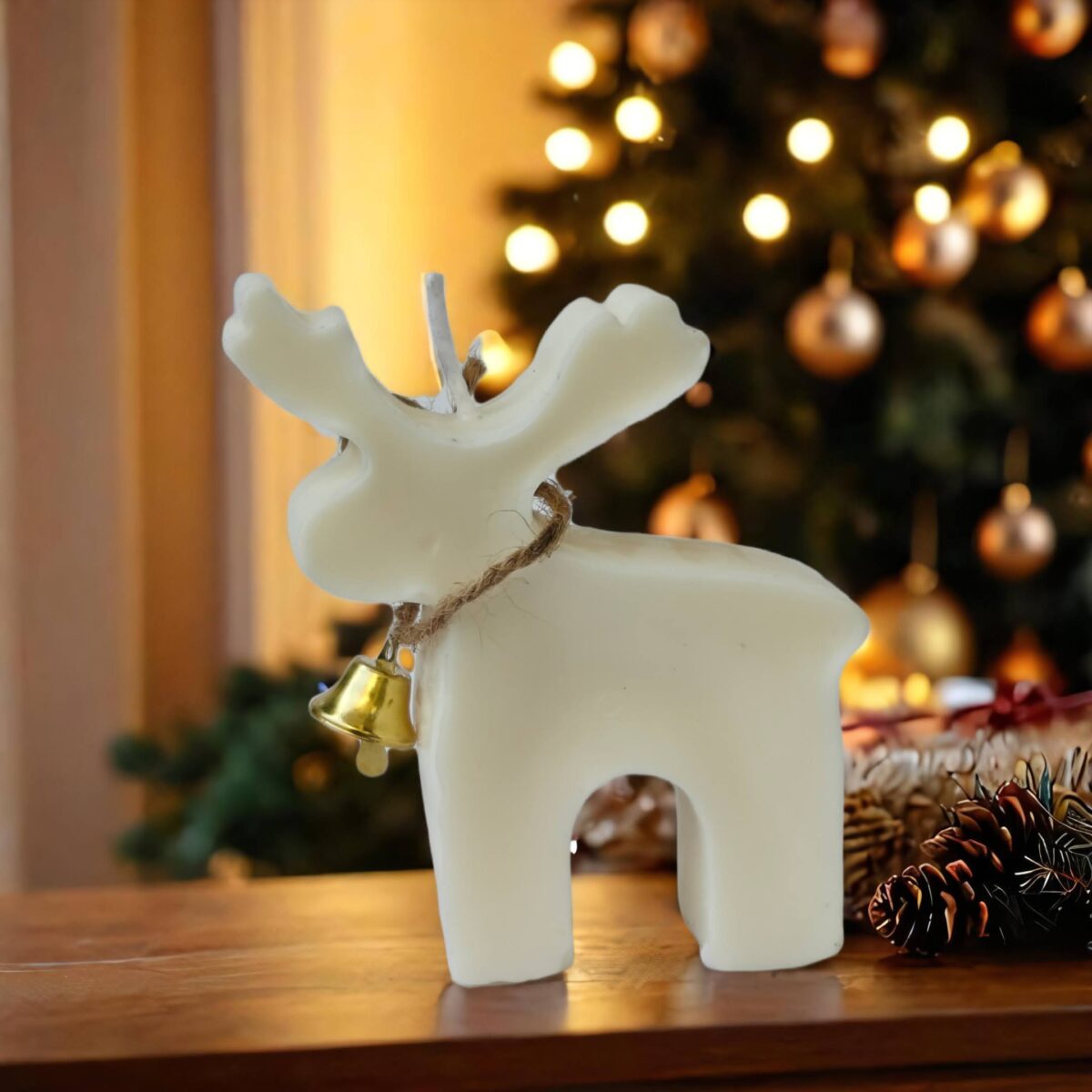 Organic Soy Wax  2D Reindeer Candle - 2 Pack, Xmas Decor - Image 2