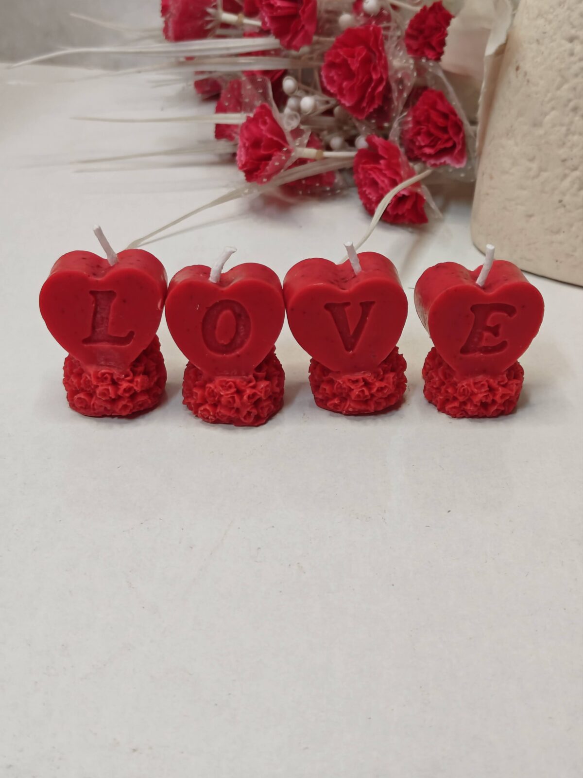 "Love" Word Candles