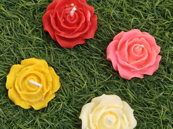 Floating Rose Candles - Pack of 4
