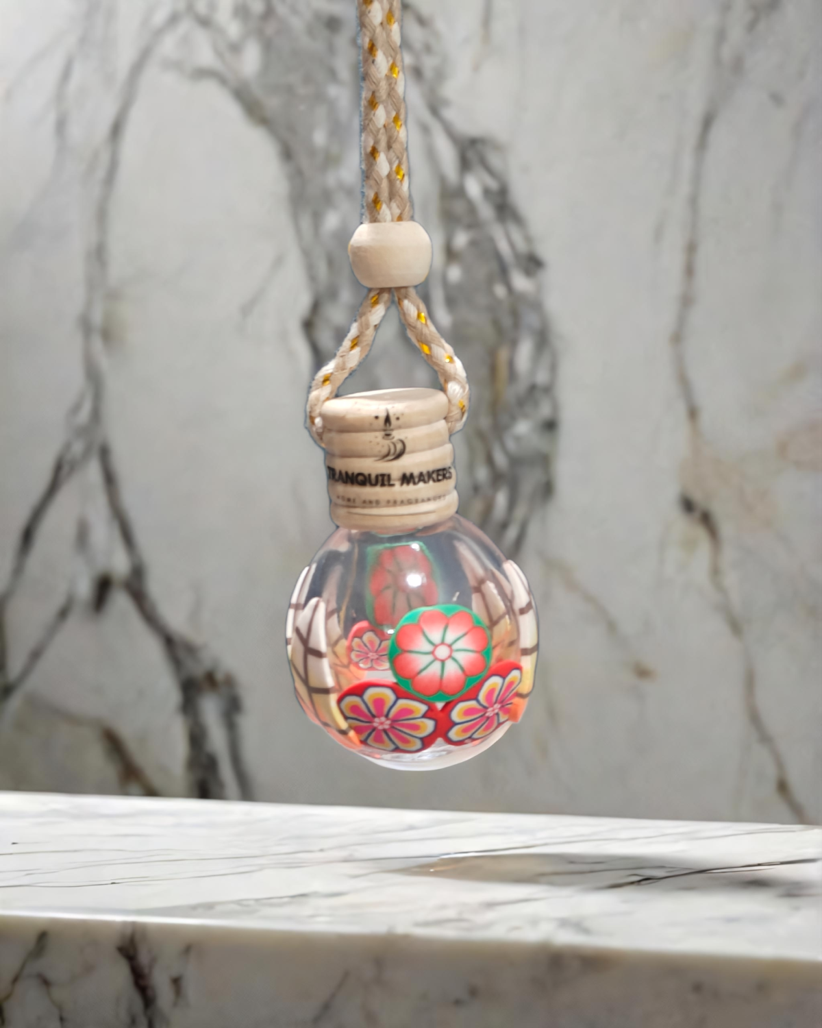 Floral-Design Diffuser with Essential Oil - 10ml - Image 5