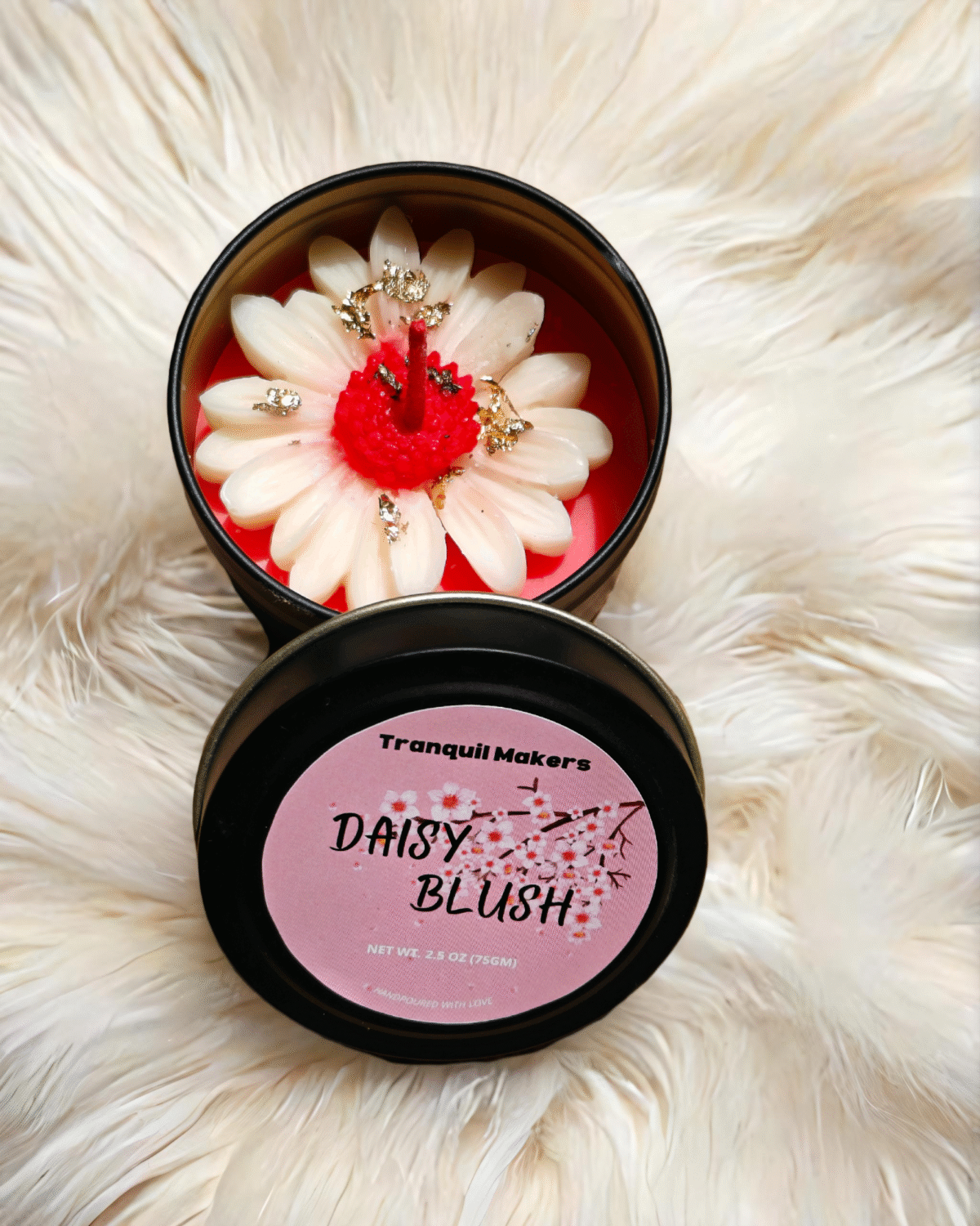 'Daisy Blush' Tin Box Candle