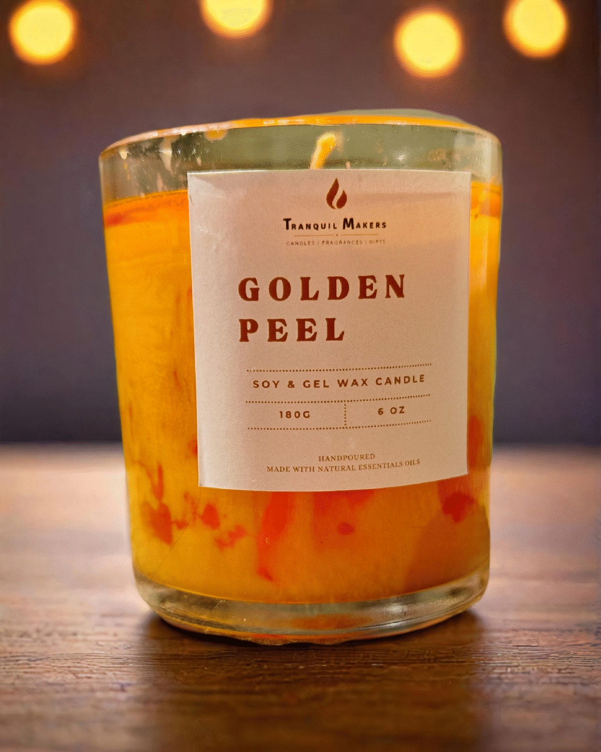 Golden Peel - Soy & Gel Wax Scented Jar Candle - Image 3