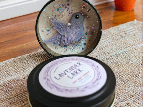 'Lavender Lark' Tin Box Candle