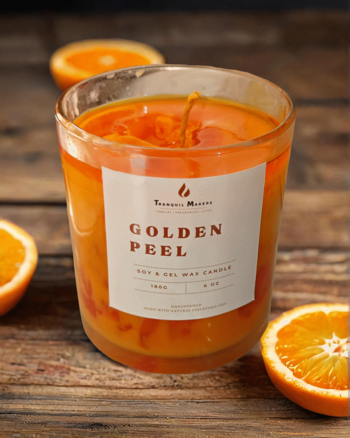 Golden Peel - Soy & Gel Wax Scented Jar Candle - Image 2