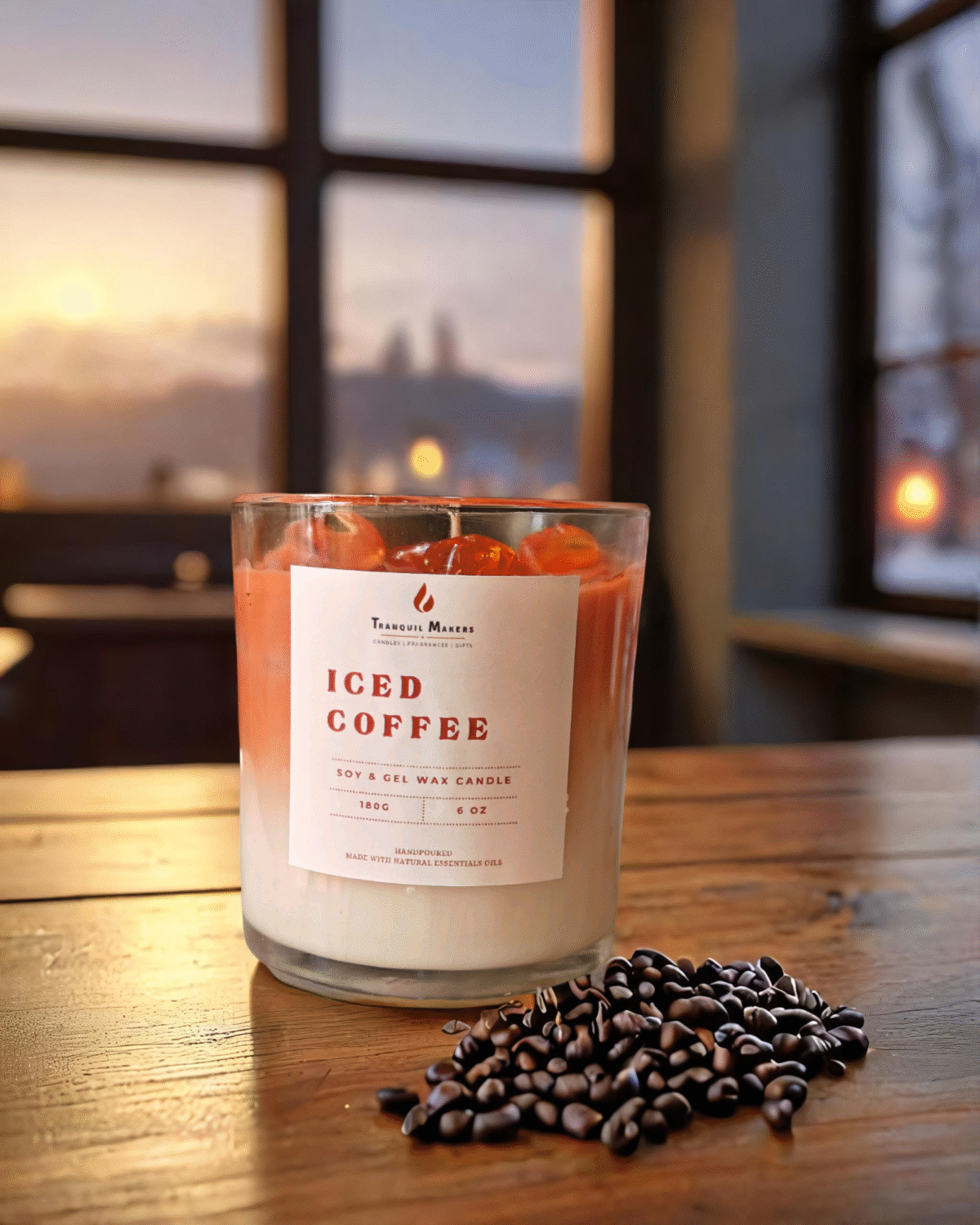 Iced Coffee Soy & Gel Wax Scented Candle