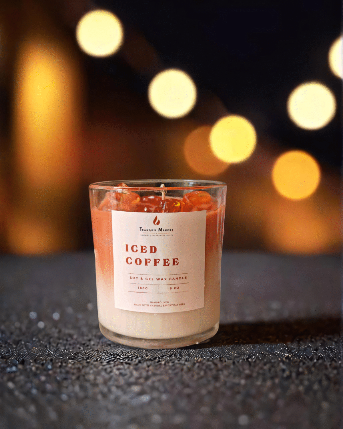 Iced Coffee Soy & Gel Wax Scented Candle - Image 2