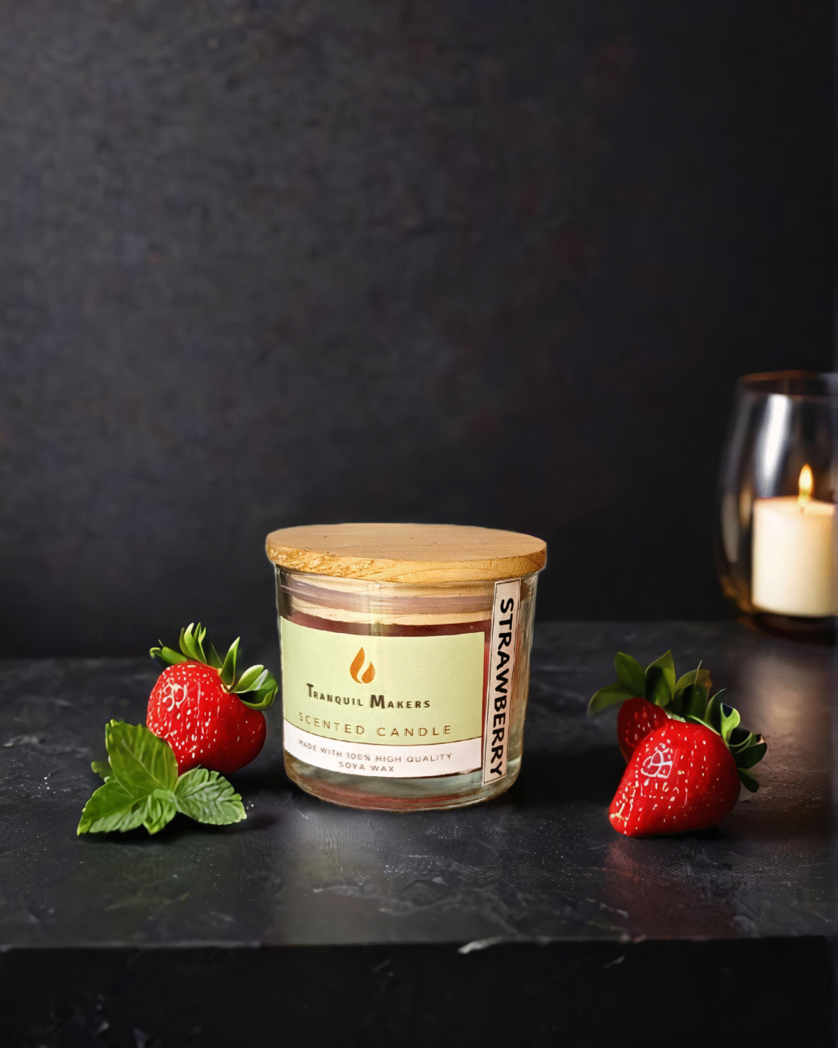Berry Bliss – Strawberry Scented Candle - Image 3