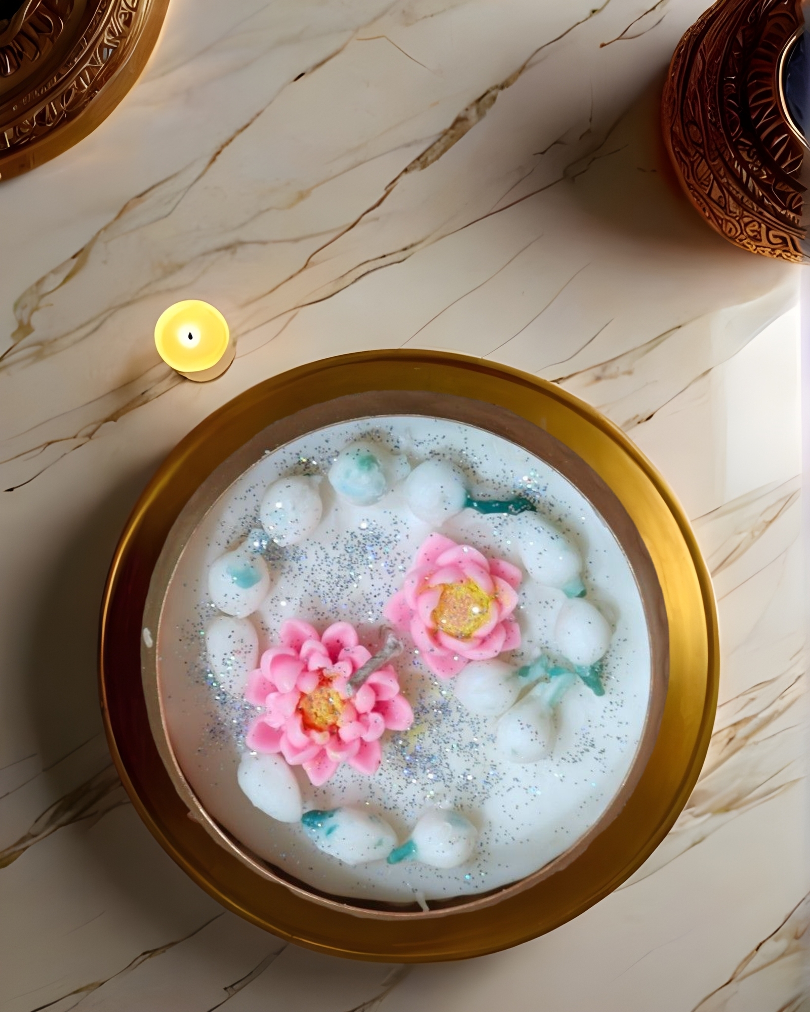 Bowl Urli - Mogra Theme - 4 Inch - Image 4
