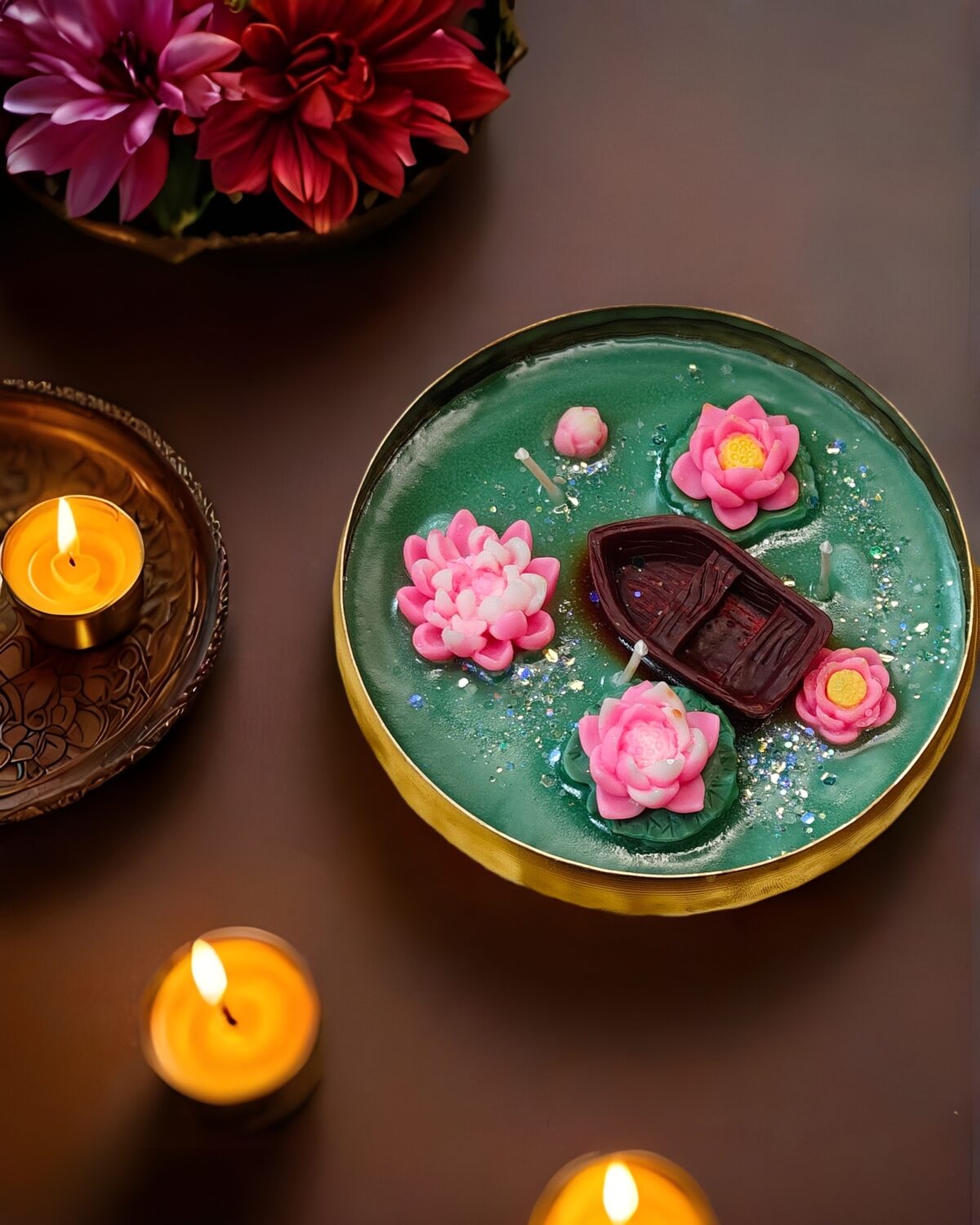 Bowl Urli - Lotus Theme - 5 Inch
