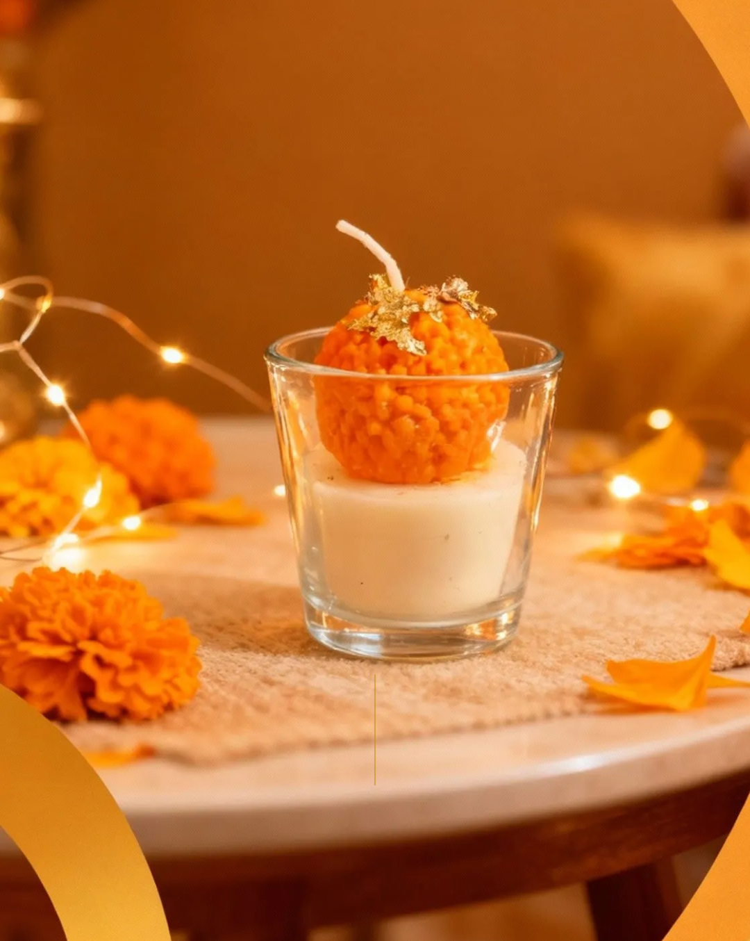 Ladoo Shot Glass Candle - Set of 6