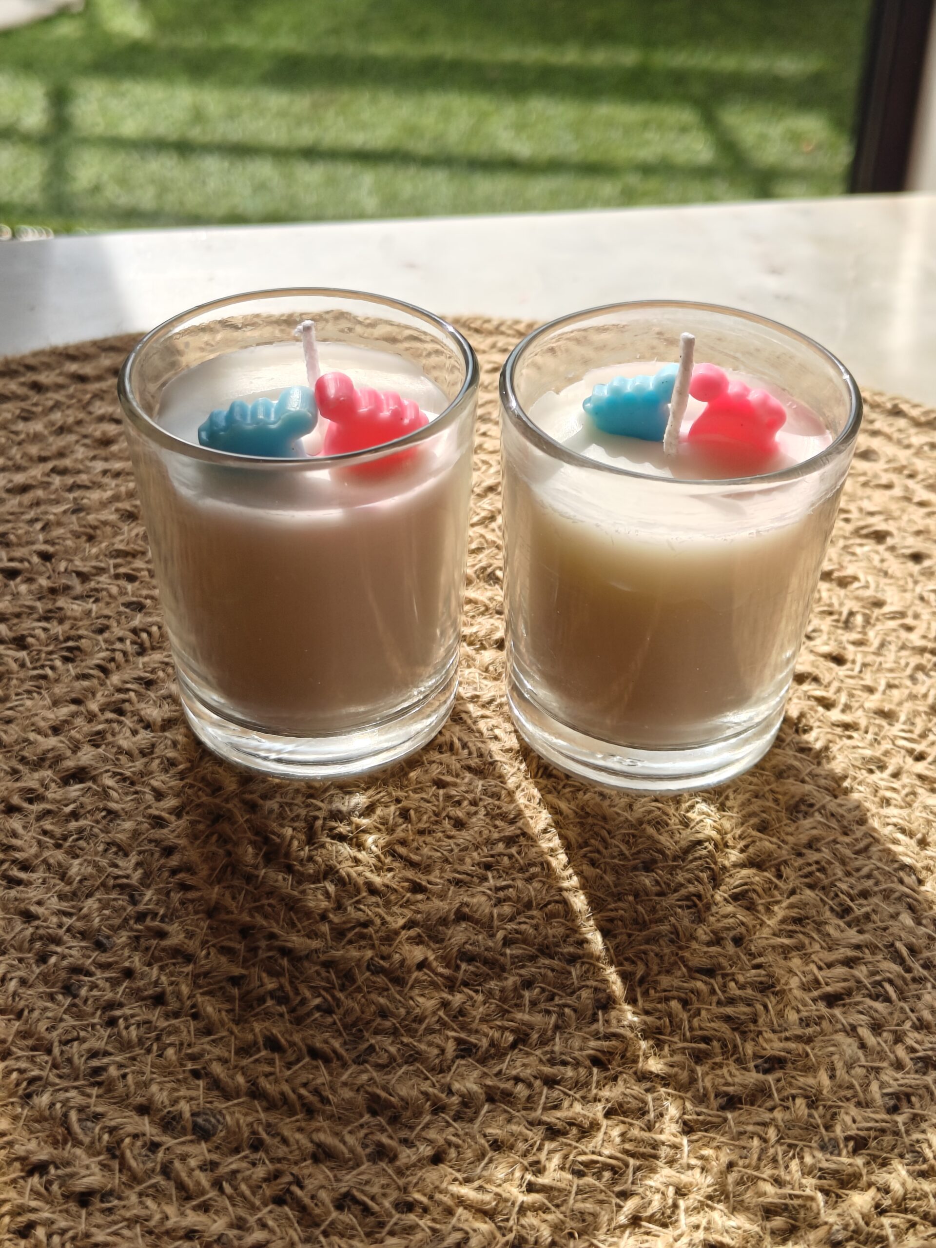 Baby Feet Peeping Shot Glass Jar Candle - Pack of 4 - Image 3