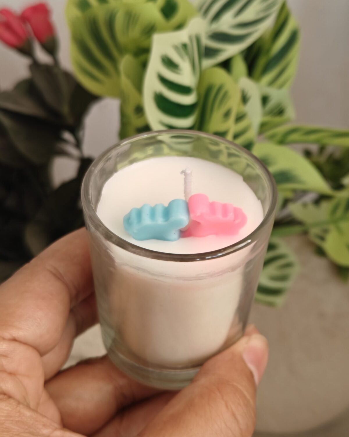 Baby Feet Peeping Shot Glass Jar Candle - Pack of 4