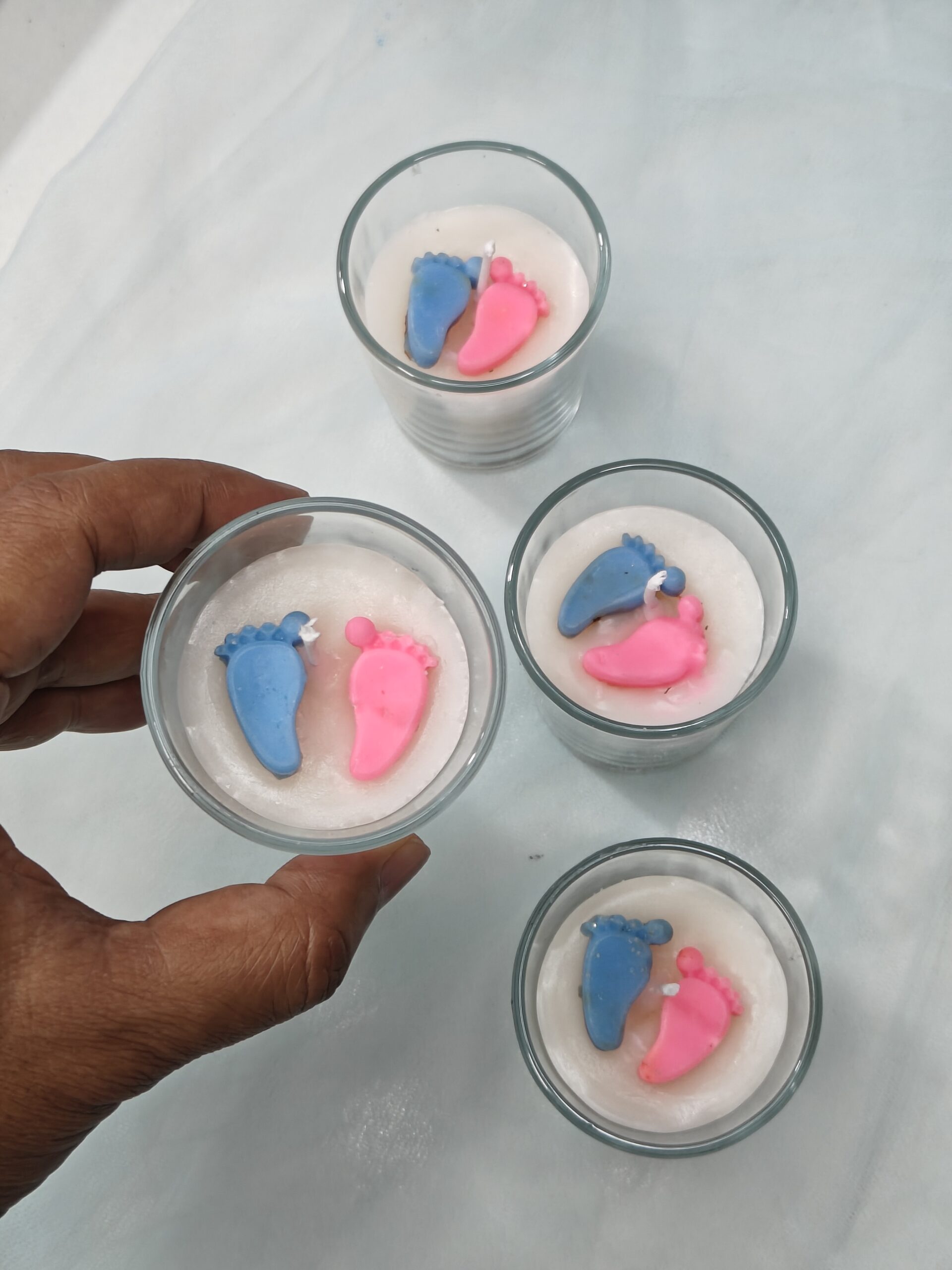 Baby Feet Shot Glass Jar Candle - Pack of 4 - Image 3